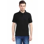 black-polo-tshirt-dropshipping manufacturer tirupur