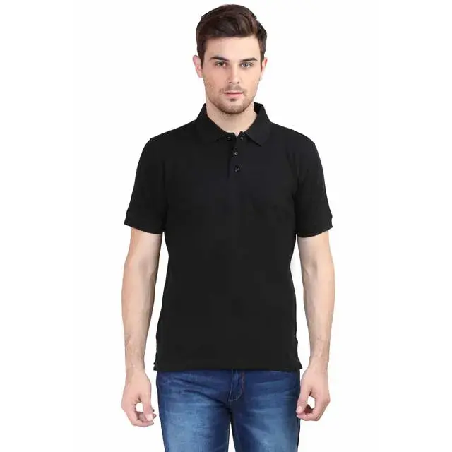 black-polo-tshirt-dropshipping manufacturer tirupur